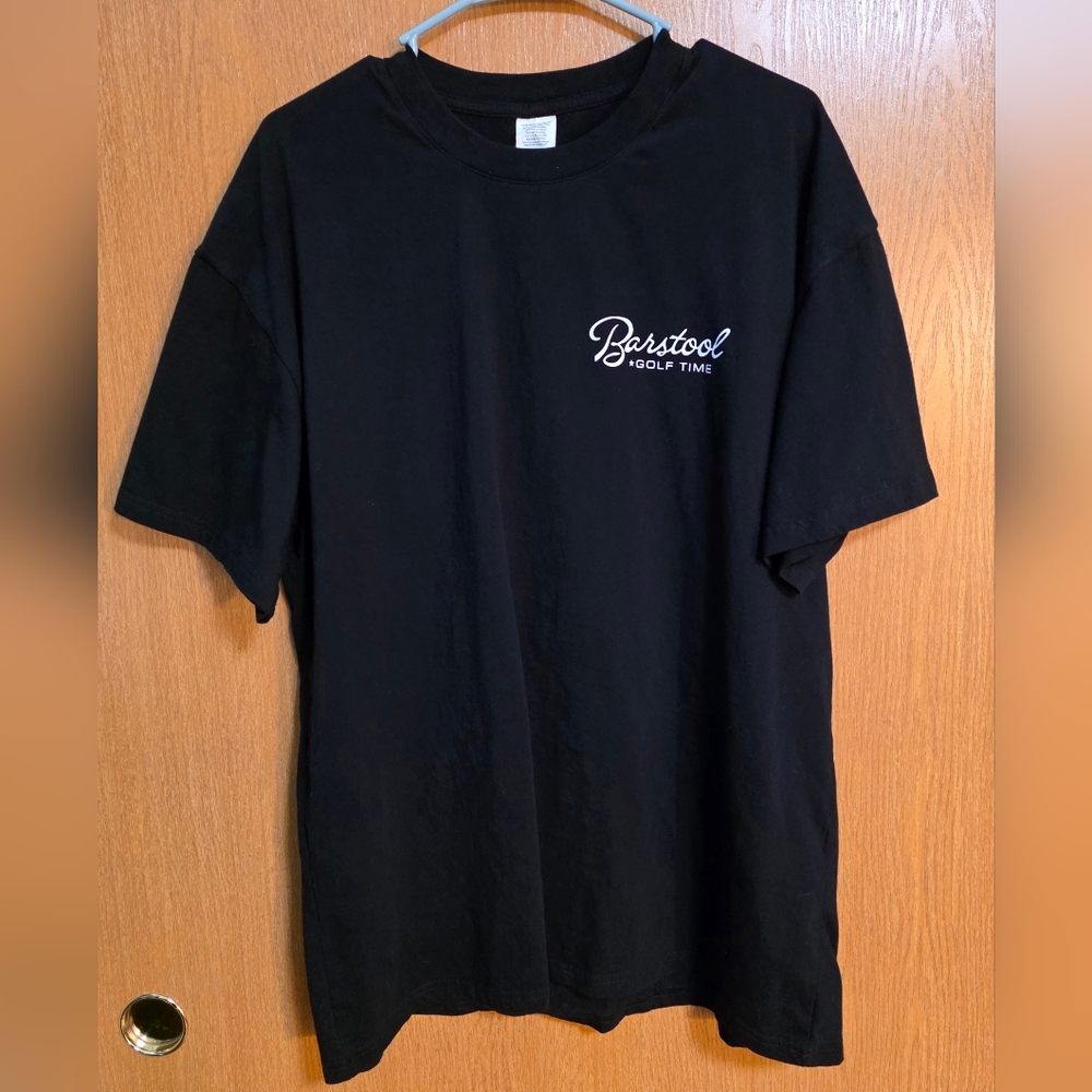Barstool Golf Time Black Men's Short Sleeve Tee 2XL